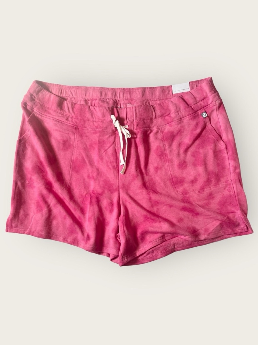 Livi Lane Bryant French Terry Shorts Pink Tie Dye Drawstring size 22/24New